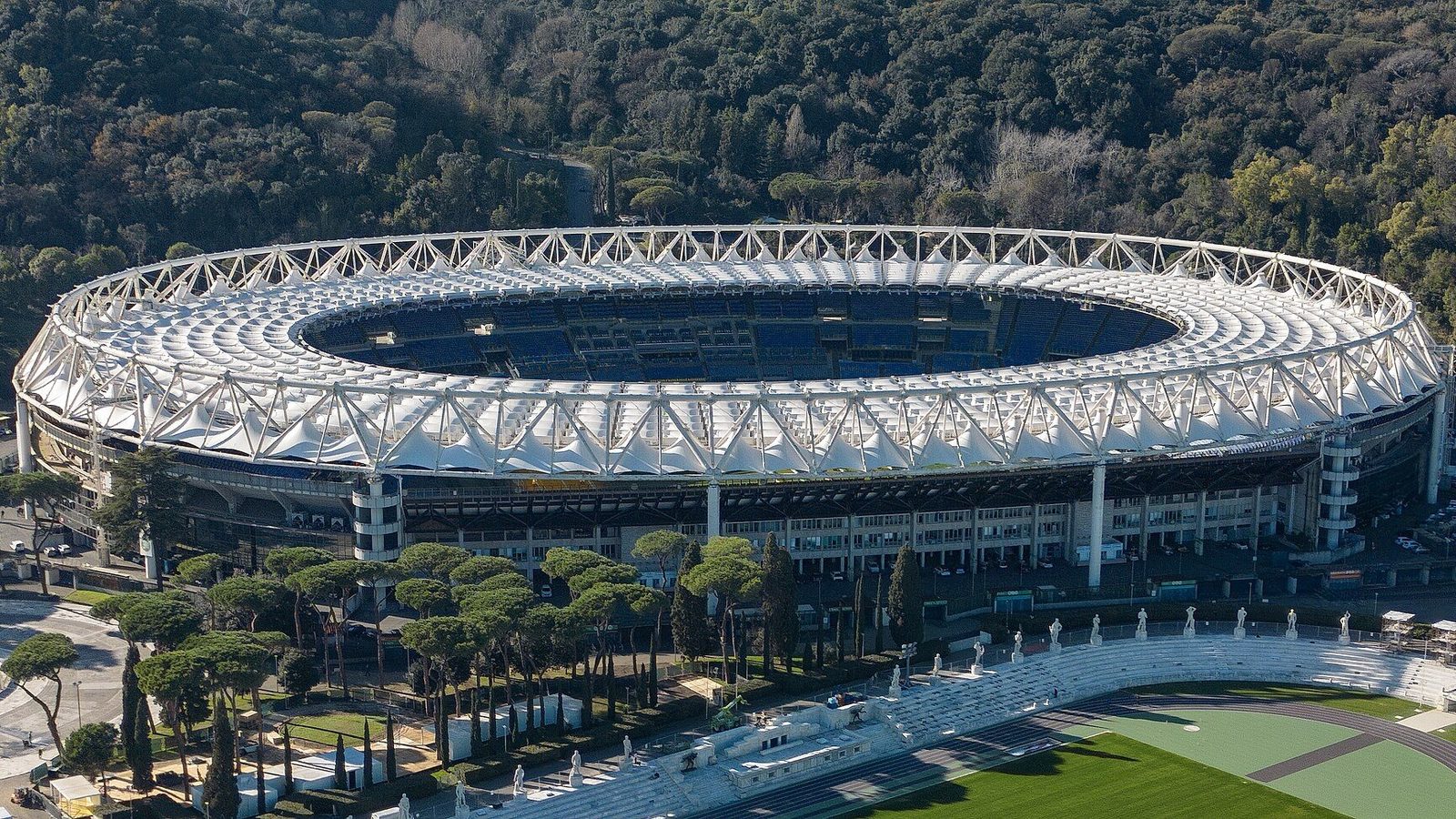 Stadio Olimpico ilmasta kuvattuna