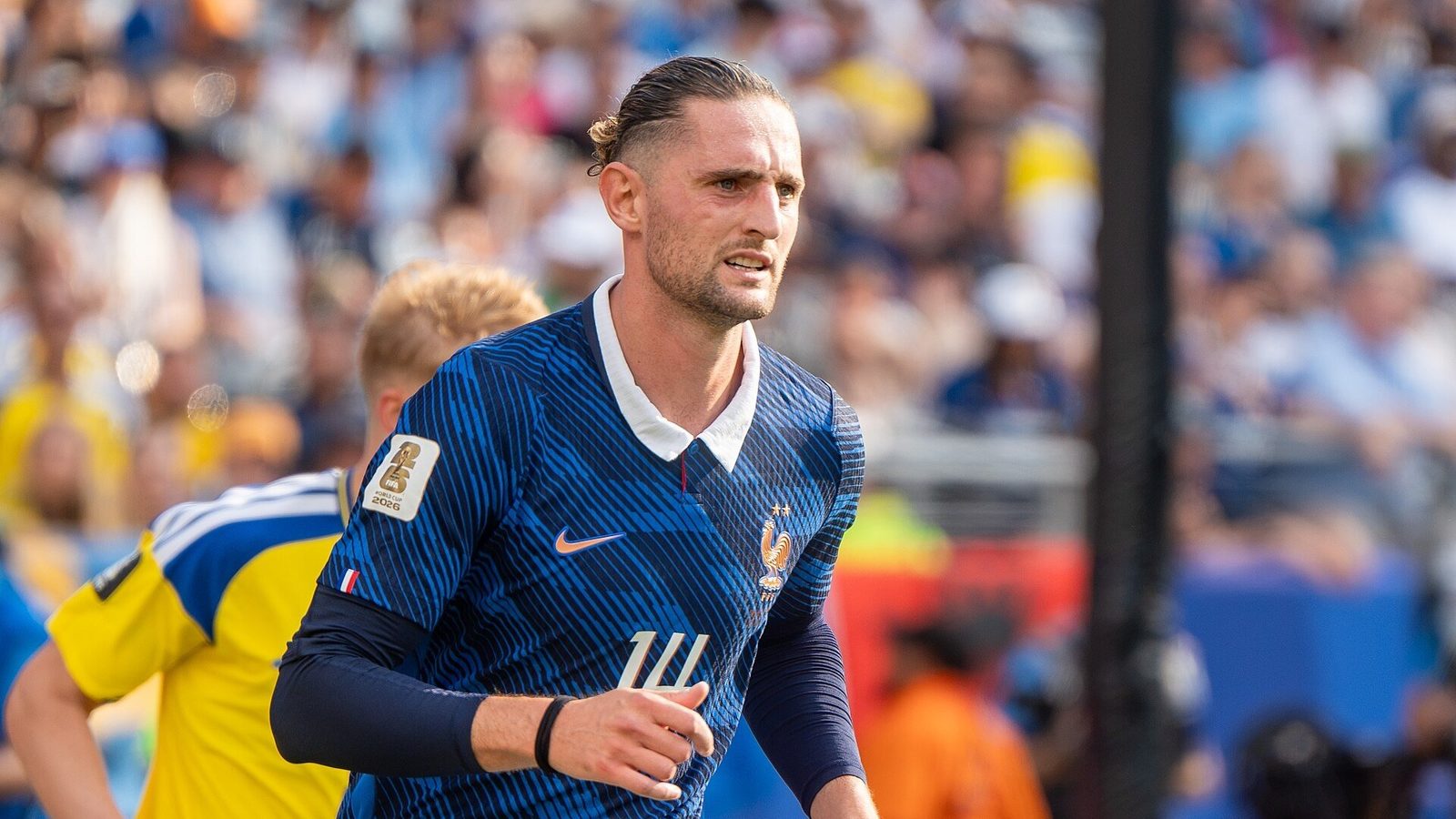 Adrien Rabiot Ranskan paidassa Ruotsia vastaan vuoden 2026 MM-kisoissa