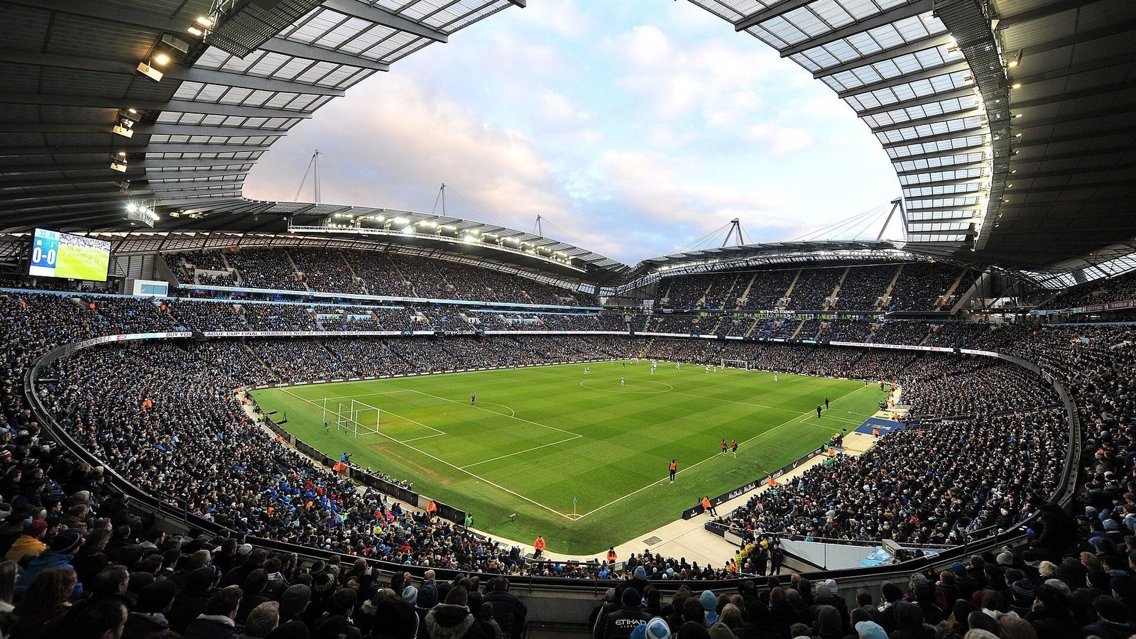 Etihad-stadion Manchesterissa ottelun aikana vuonna 2016